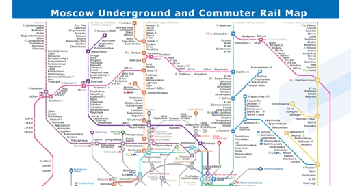 Схема метро и электричек москвы и московской